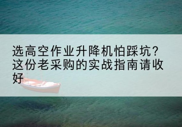 独山高空作业升降机厂家推荐-选高空作业升降机怕踩坑？这份老采购的实战指南请收好