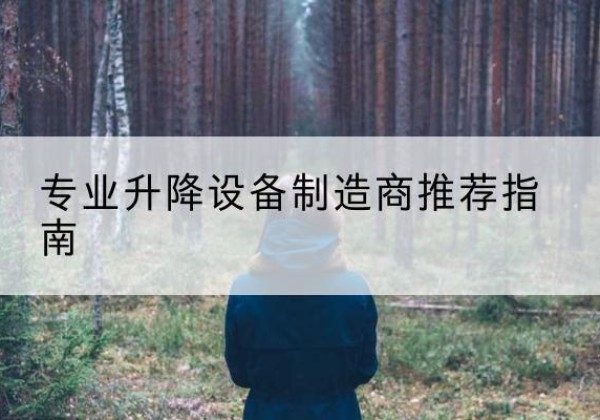 独山电动剪叉升降平台厂家-专业升降设备制造商推荐指南